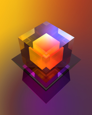 Обои Colorful Cube на телефон iPhone 4S