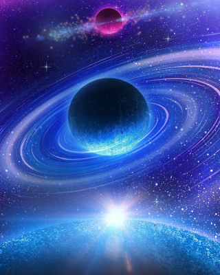 Обои Planet with rings на iPhone 5S