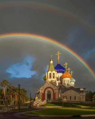Обои The Church of St. Igor of Chernigov in Peredelkino на телефон iPhone 6 Plus