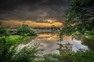 Обои Asian River Landscape на телефон Samsung Vibrant