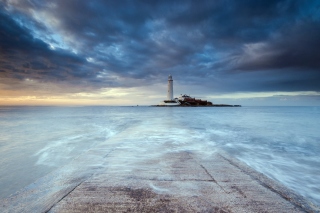 Картинка Lighthouse in coastal zone для телефона и на рабочий стол Xiaomi Mi 4