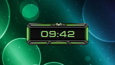 Space Clock Green