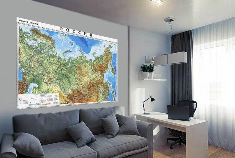 Обои "карта России" — это изысканное и неординарное украшение любого помещения