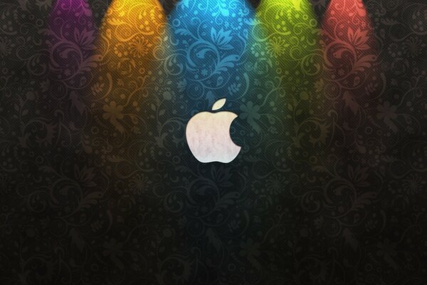 Apple, логотип и цветок фон