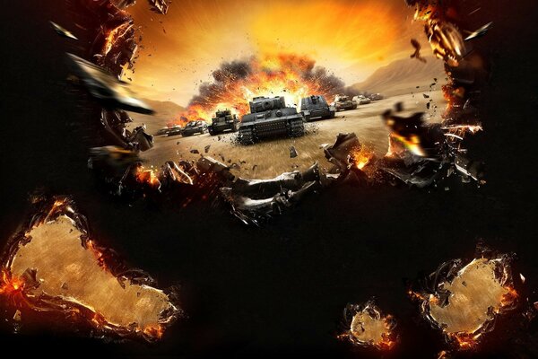 Взрыв и игре world of tanks