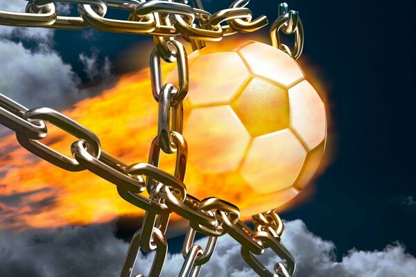 Футбол огненный шар