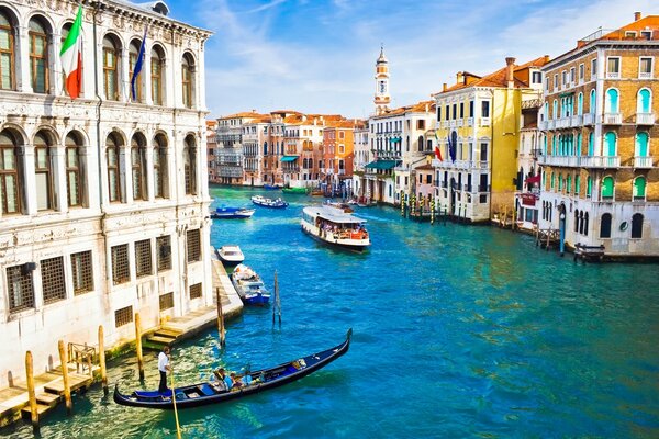 Красивая Венеция канал