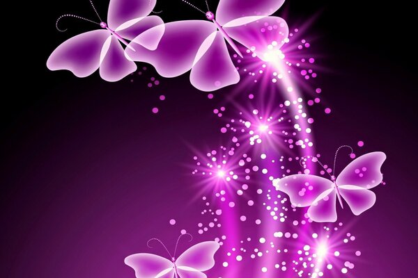 Фиолетовый бабочек