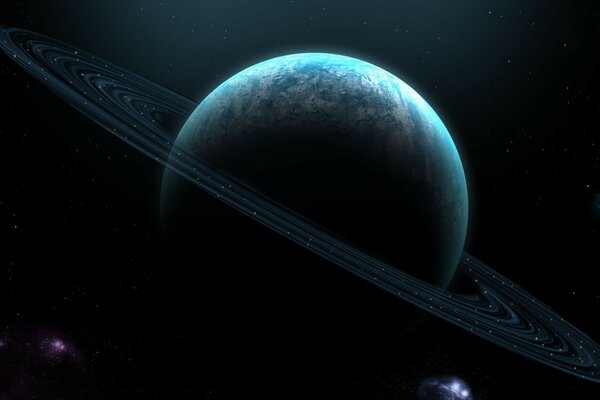 звезды кольца космос планетарные Планета