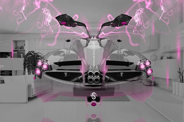 Pagani Huayra дизайн Тони Кохан фантазия кристалл домой муха автомобиль