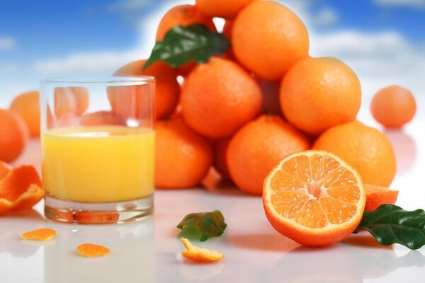 фрукты апельсины апельсиновый сок