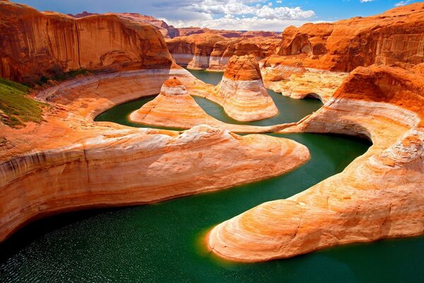каньон река природа небо горы