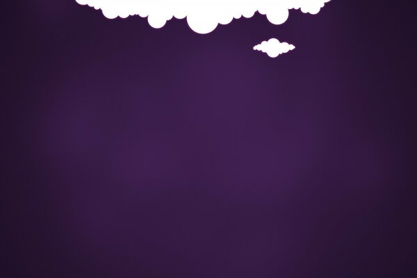 2 облака и фиолетовый фон