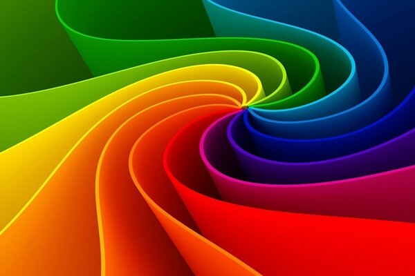 линии Краски разноцветный радуга изгиб