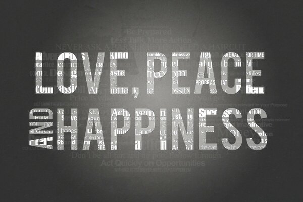 Любовь, мир и счастье