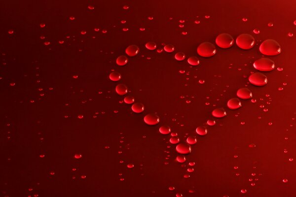 Красный пузыри сердце