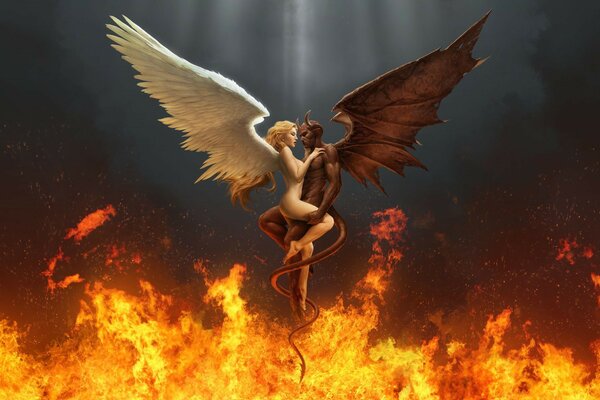 Ангел занимается сексом с демоном