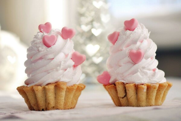сердце крем пирожное сердечко Десерт