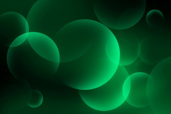Зеленые большие пузыри