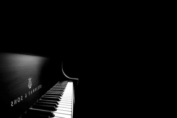 рояль черно-белое клавиши