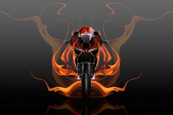 Ducati 1199 огонь абстрактного велосипедов 2015 дизайн Тони Кохан