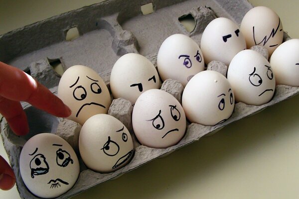 эмоции страх слезы яйца коробка