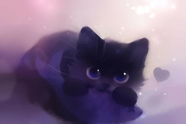 рисунок Кот кошка