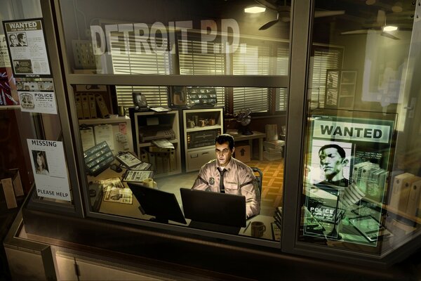 Deus Ex человек революция Детройт отдел полиции