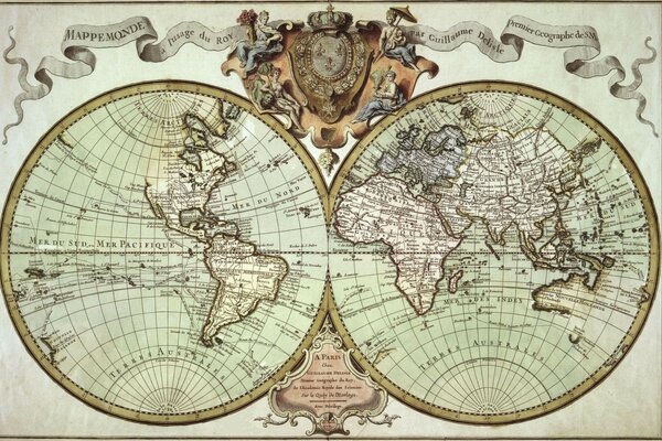 Старый глобальная карта