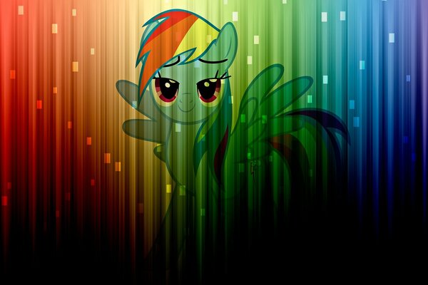 моя маленькая пони пони mlp радуга тире рэйнбоу цвет цвета стена
