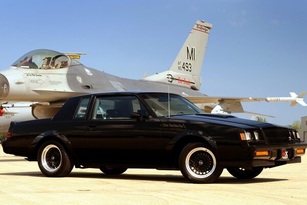 buick gnx великое национальное 1987 бьюик гранд нэйшнл передок самолёт истребитель небо