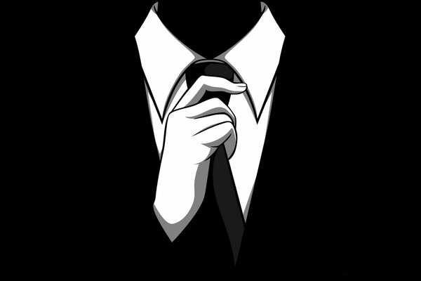галстук рубашка воротник черный фон заставка рука перчатка белый картинка абстракции разное юмор