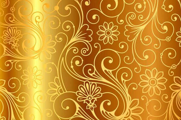 золотой модель старинные градиент вектор фон золото узор орнамент