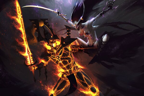 аватара хаос warhammer 40k хранитель секретов эльдары бой демон