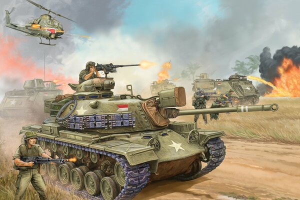 арт танк m48a3 паттон средний сша 1950-хг калибр и марка пушки 90мм м41 сражение вьетнамская война тропик молния пламя войны обозначим вьетнам война миниатюры игра.