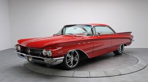 Превью обои buick lesabre, ретро, автомобиль, красный, 1960