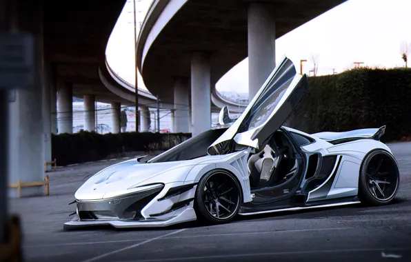 Обои McLaren, by Khyzyl Saleem, White, Supercar, Future, Tuning