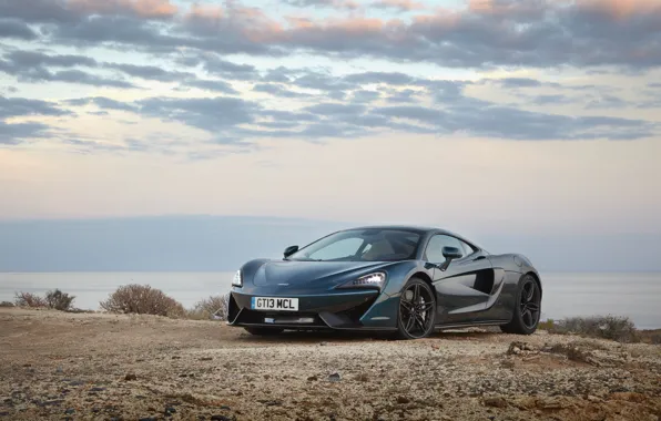 Обои beautiful, McLaren, суперкар, 570GT, передок, car, авто, небо, wallpaper