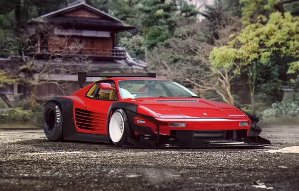 Обои Classic, Future, Red, Ferrari, by Khyzyl Saleem, Supercar, Tuning, 512