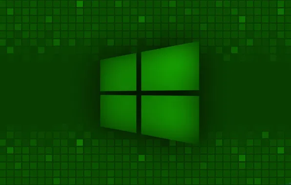 Обои логотип, microsoft, зеленый, windows 8