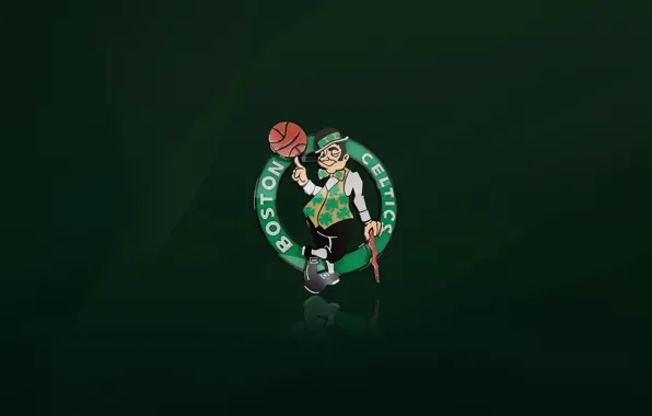 Обои NBA, Фон, Зеленый, Баскетбол, Логотип, Бостон, Boston Celtics