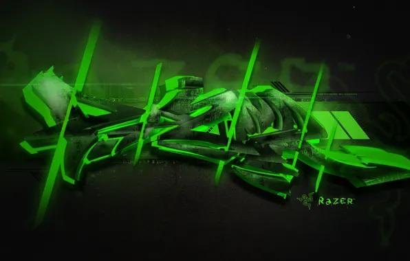 Обои Graffiti, Green, Razer