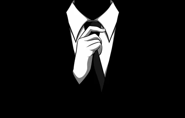 Обои галстук, аноним, anonymous, анонимус