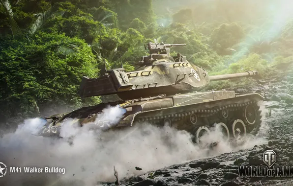 Обои World of Tanks, Wargaming, WoT, Мир танков, американский танк, M41 Walker Bulldog