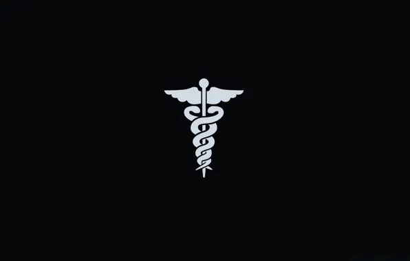 Обои символ, медицина, черный