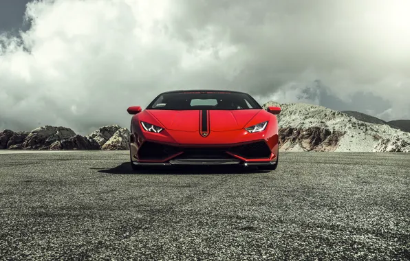Обои Lamborghini, Red, красная, ламборджини, 2015, LP 610-4, Huracan, хуракан
