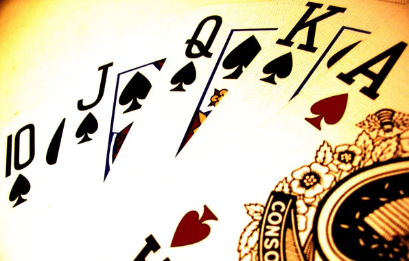 Обои Карты, покер, Royal Flush, Роял флеш