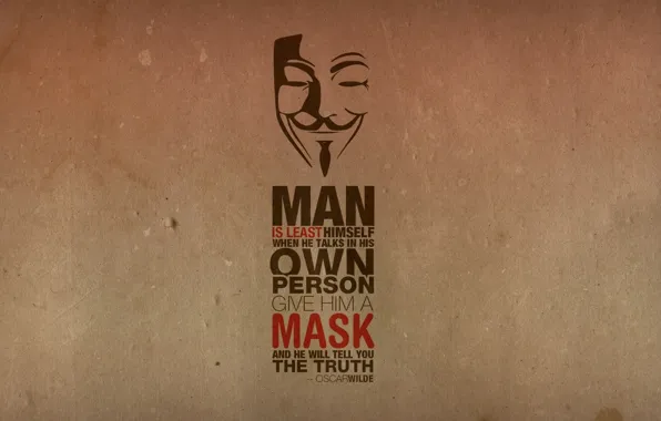 Обои надпись, текстура, маска, цитата, Anonymous, Анонимус