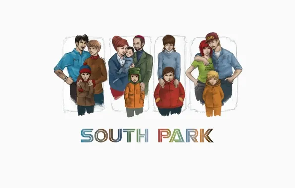 Обои Южный Парк, картман, South Park, кенни, каил, саус парк, мултсериал, стэн