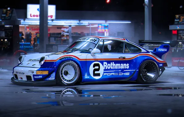 Обои RWB, Car, by Khyzyl Saleem, Rothmans, Race, Porsche, 911